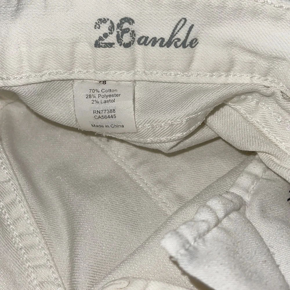 J Crew White Toothpick 26ankle Jeans